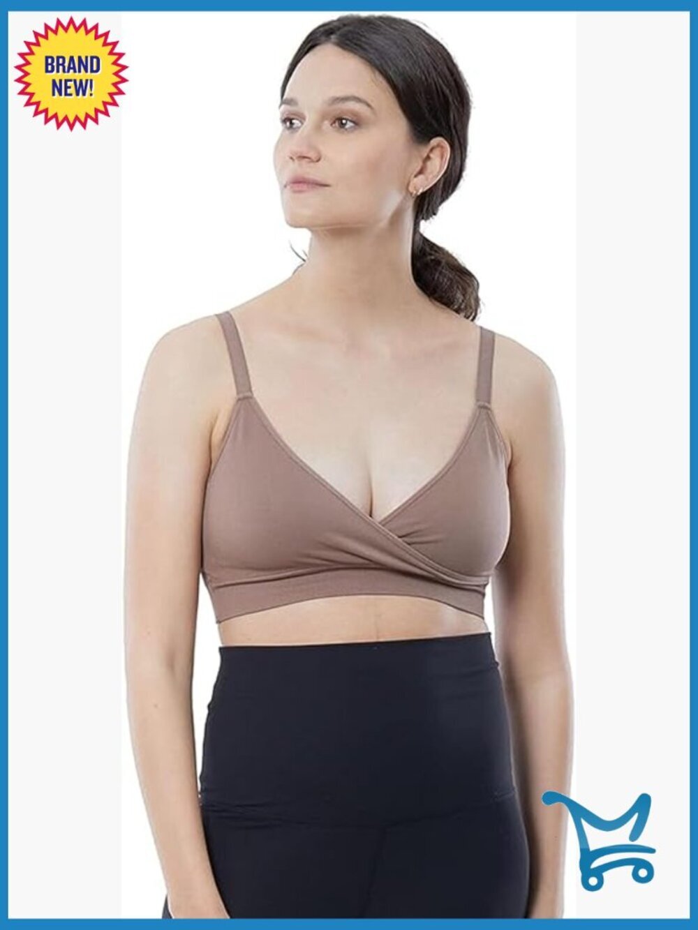 Nursing Bra Wireless Seamless Crossover Cooling Maternity